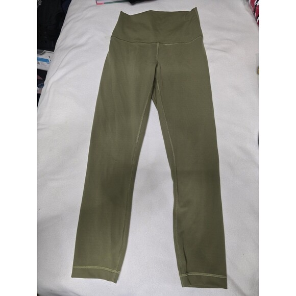 Lululemon Wunder Under High Rise Tights Womens 4 Olive Green Stretch Yoga - Picture 2 of 14